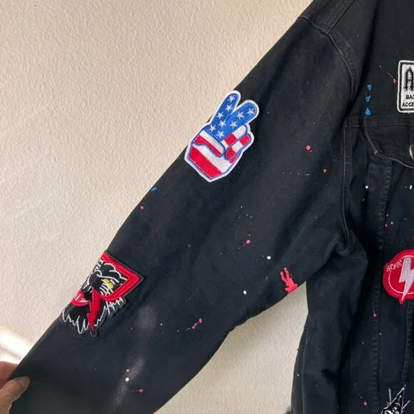 AC/DC Reason World Tour Commemorative black denim jacket XL & Pants jeans 40 - Picture 5 of 12